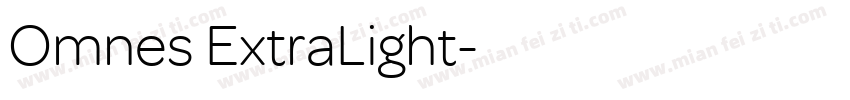 Omnes ExtraLight字体转换